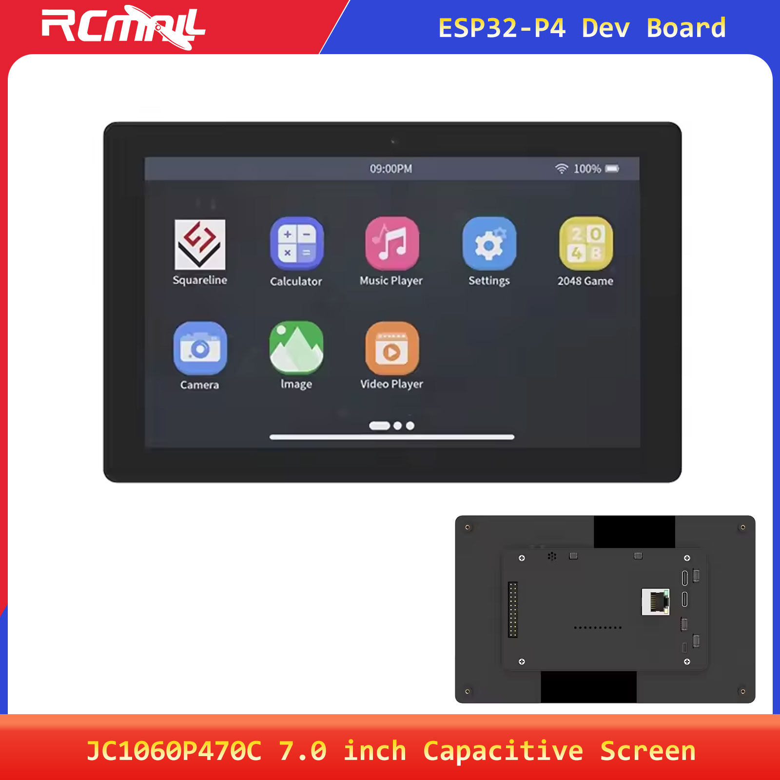 Esp32 Uart Module - JC1060P470C 7,0 inch 1024x600 IPS capacitief