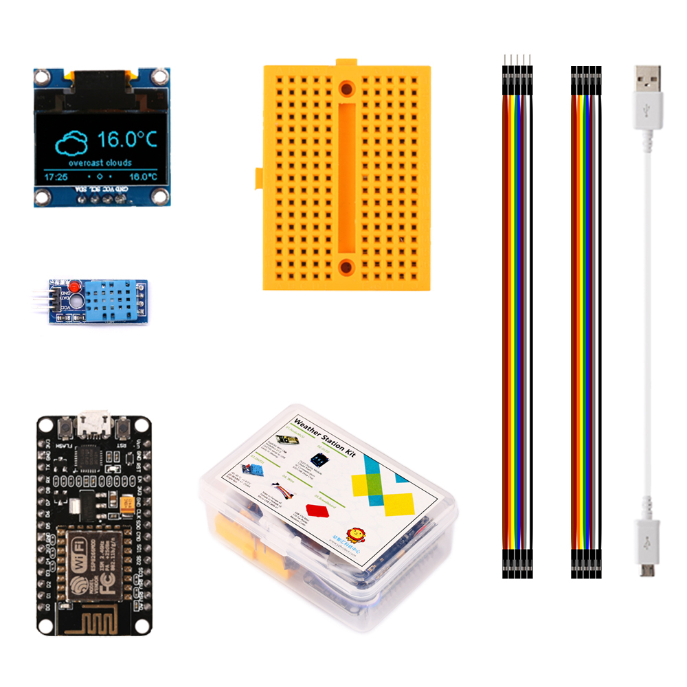 Esp8266 Nodemcu - ESP8266 Weerstation Diy Kit Met Temperatuur