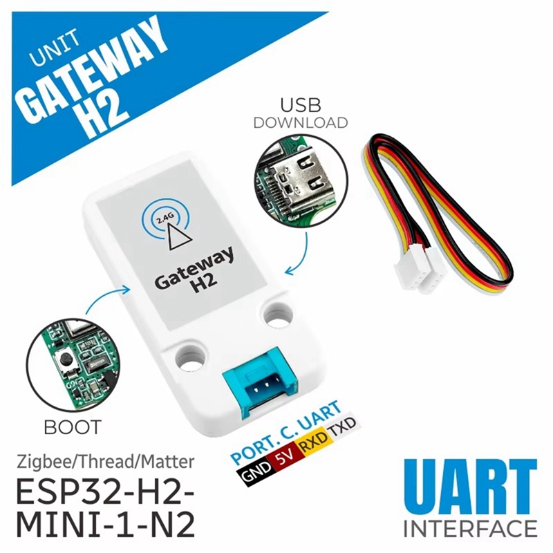 Esp32 H2 - Unit Gateway H2 ESP32-H2 Draad/Zigbee Gateway