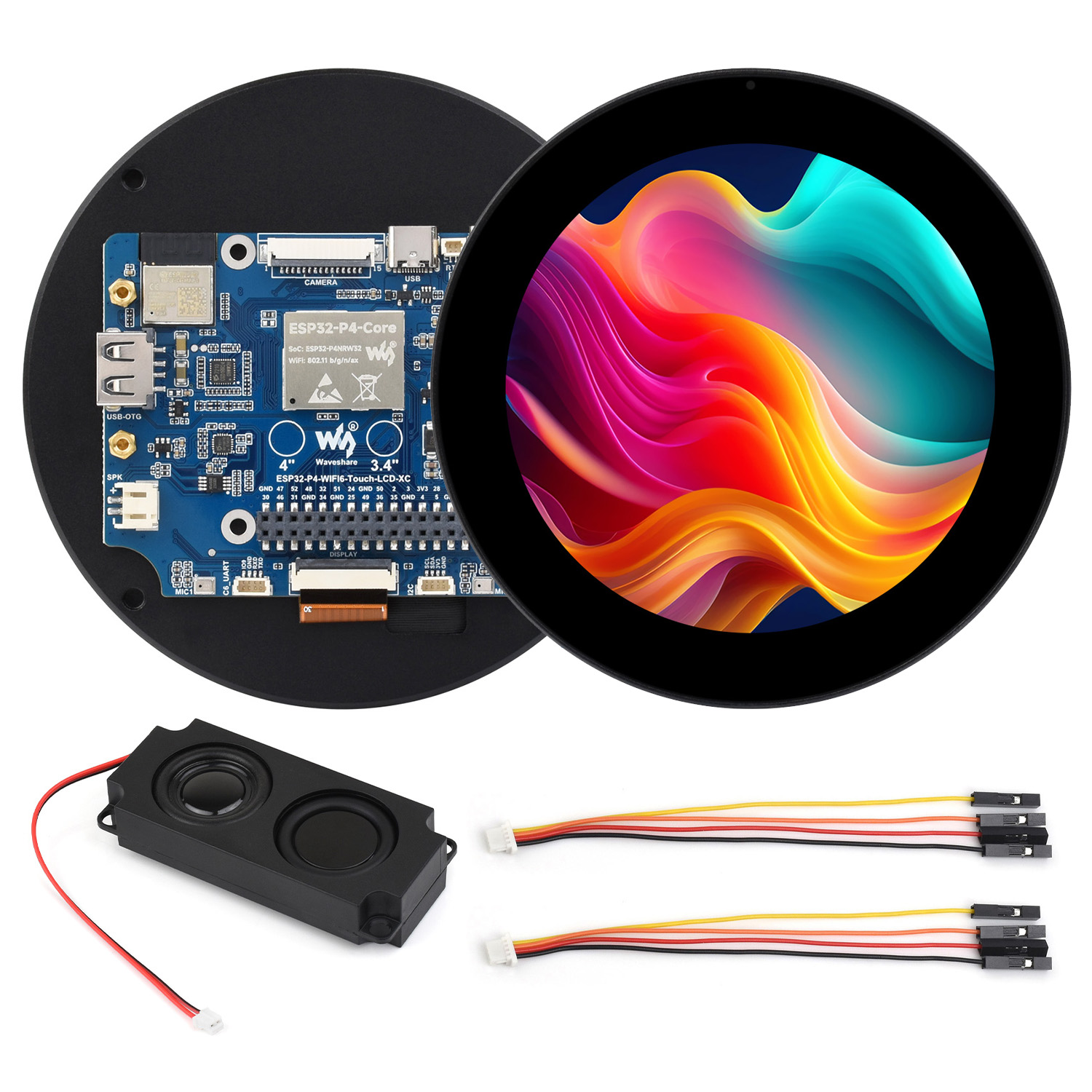 Esp32 Uart Module - ESP32-P4 3,4/4 inch rond touchscreen-ontwikkelbord, 800×800/720×720