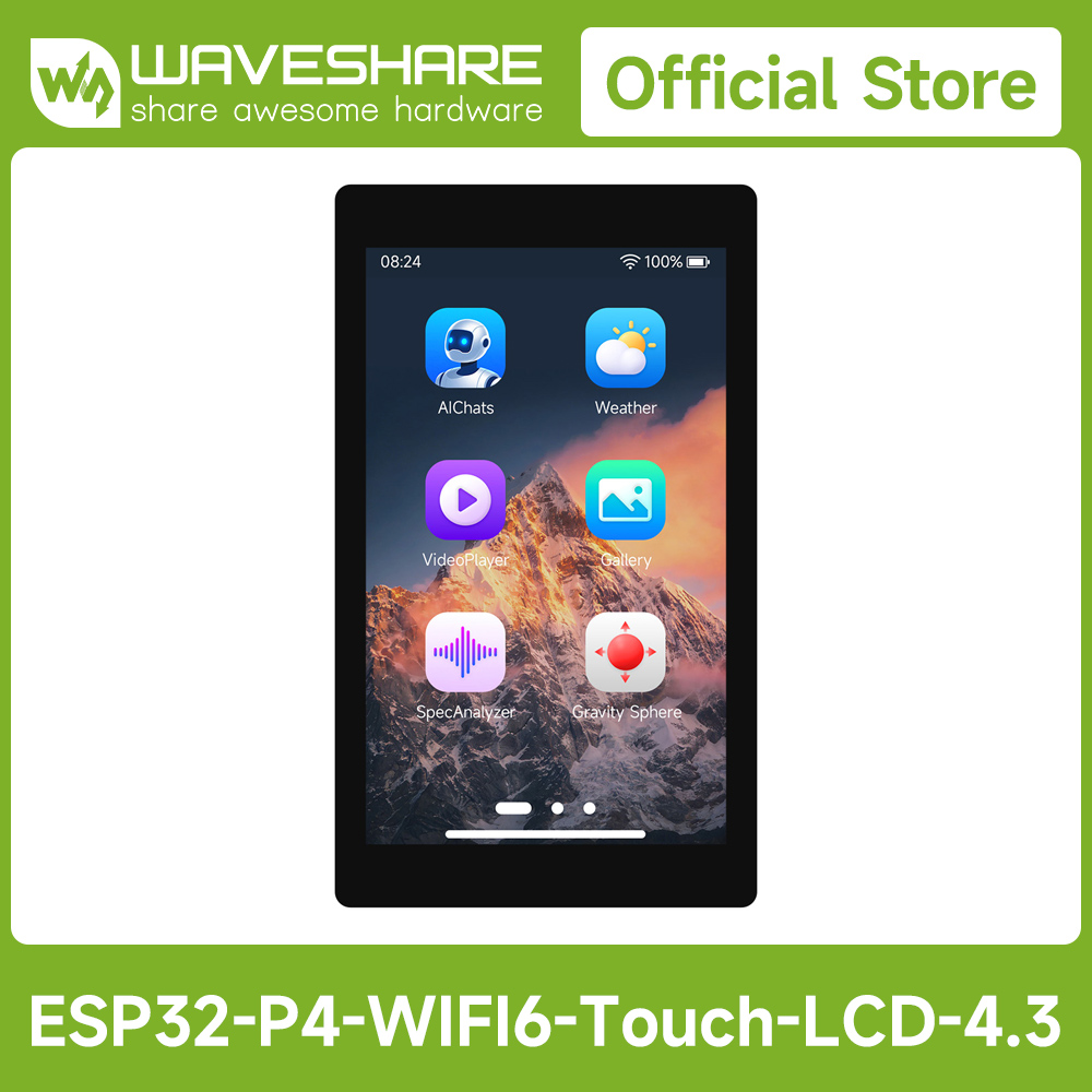 Waveshare ESP32-P4-WIFI6 4,3-i - Esp32 P4 recensie en prijs