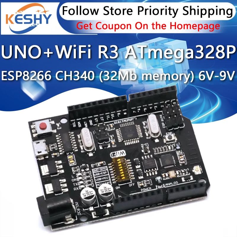 UNO + WiFi R3 ATmega328P + ESP - Esp8266 Nodemcu recensie en prijs
